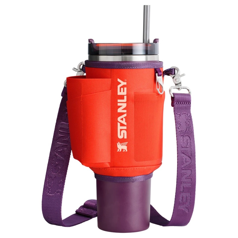 Stanley All Day 40 oz Quencher Carry-All, Color Tigerlily Plum, NIB